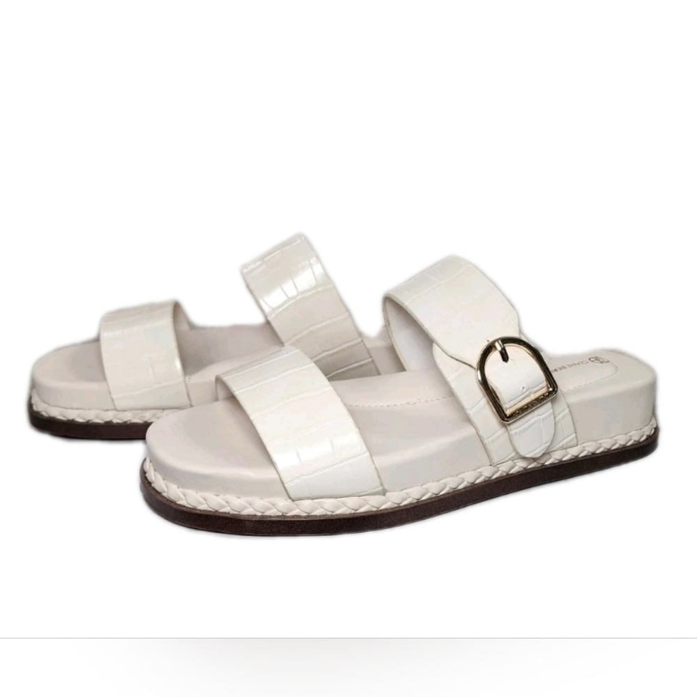 Giani Bernini Gianaa Double Strap Memory Foam Footbed Sandals Size 5.5